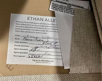 Pair of Ethan Allen Turner Swivel Chairs.  Less that 3 years old and currently on the Ethan Allen Website.  Very comfortable and Class design.  