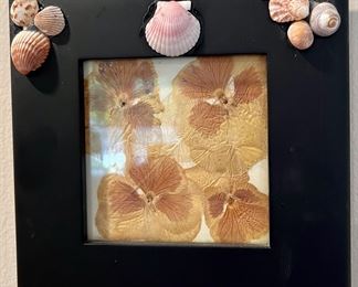 Shell Embellished wall Art. Perfect for Coastal Casual Decor