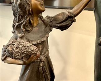 Bronze of Woman and Child by Louis iCart  (1888-1950) with marble base.