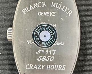 Franck Muller "Crazy Hours"  Geneve Styled Watch Japan Movement.