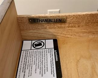 1 of 2 Ethan Allen Alec X Night Stand or Side Table with the Drake Louver King Platform Bed Frame