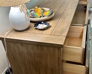 Ethan Allen "Dexter Media Dresser, 7 Drawers and Middle Upper Drawer Opens for Cable or Set Top Apple or Roku Components