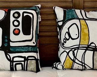 2 Abstract Ethan Allen Pillows