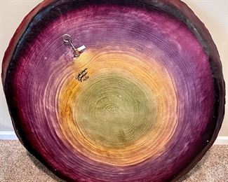 Unique Original John Wayne Jackson "Amazon Water Lily" in Resin Fusion.  Very well known artist. 42" H X 28" W.  Very Heavy Wall Art. View of Back