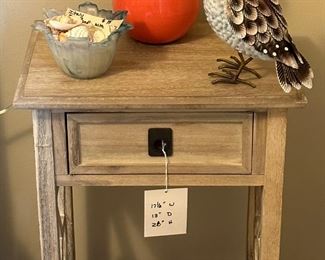 The Other Rustic Wood Night Stands with 1 Drawer and Shelf.  Check out Mr. Owl