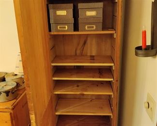 Tall early American storage cabinet