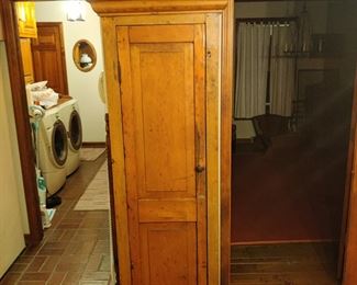 19th century antique pine storage cabinet