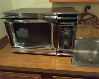 vintage chrome microwave