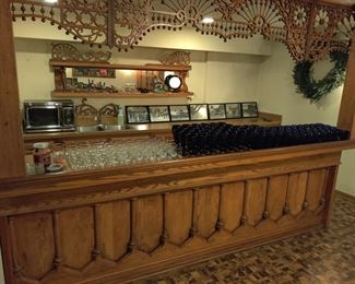 bar overview (bar and wood shelving unit not for sale)