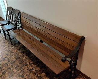 vintage wooden bench