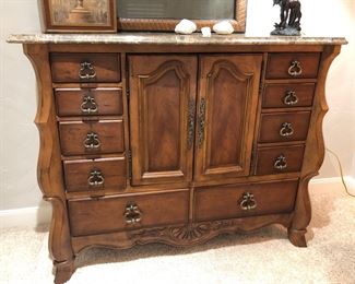 Century Margaux French country marble top dresser