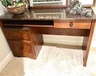 Stone top desk