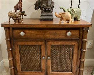 Lane furniture dual door cane nightstand