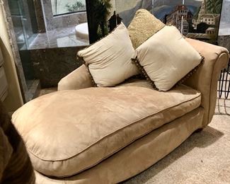 Sueded chaise longe