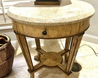 Maitland Smith table with lion feet