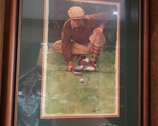 Glenn Greene, The Art of golf putting framed print