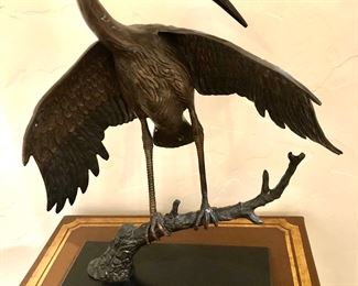 Bronze crane