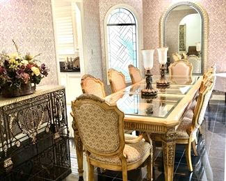 Opulant dining set by Marge Carson