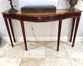 Maitland Smith Italian regency leather top console table