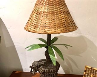 Pair of elephant lamps