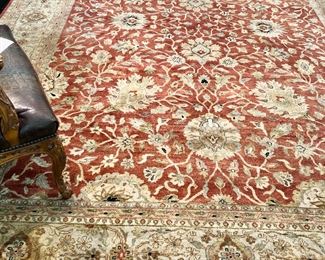 91/2x14 terra cotta/beige oriental rug