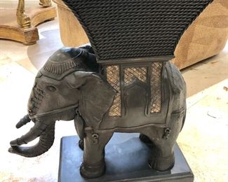 Black elephant planter
