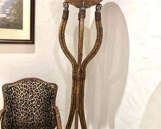 Amazing floor lam with silver horse head and foot accents