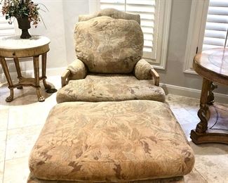 Classic Kreiss Collection chair and ottoman