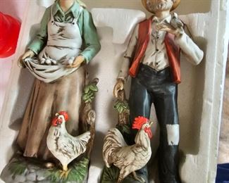 Homco #1434 Old Man & Woman 10"