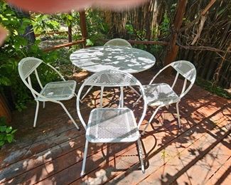 McM Metal Patio Folding Chairs & Table