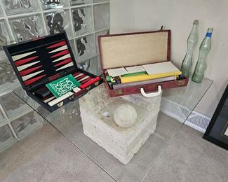 Vtg. Backgammon & Mahjong Games