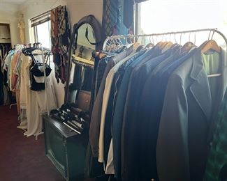 Lots of vintage clothing!