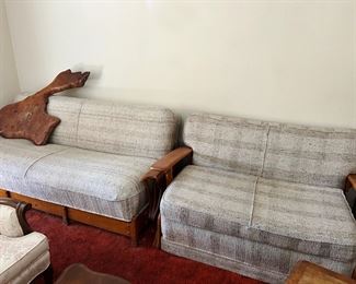 Sleeper sofa and loveseat