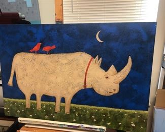 One of  Mrs. Pennor's fun and whimsical animal painting