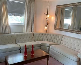 Really clean mid-century sectional sofa
