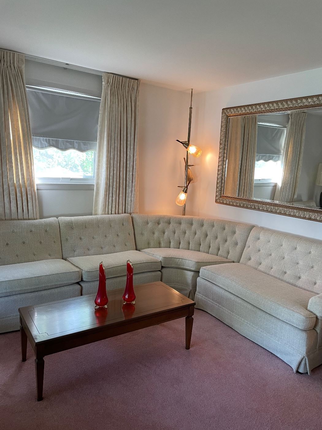 Really clean mid-century sectional sofa