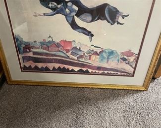 Framed Chagal Style Print 