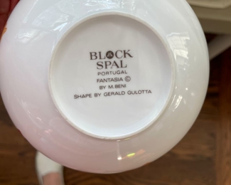 Large Set Block Spal Dinnerware, Fantasia 