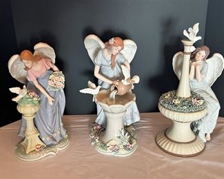 #5. $75. Set of (3) Lladro Style Porcelain Figures.