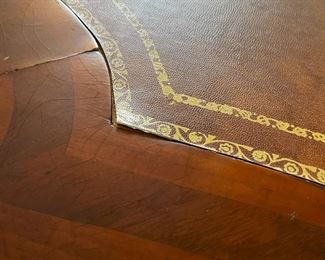 #23. $1,100. French Louis XV style Ormolu Desk, 69"Wx38"Dx31"H.