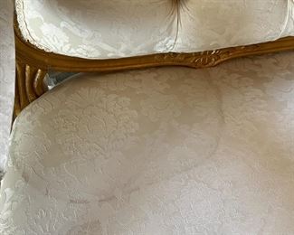 #24. $125. French Louis XV style Armchair (stain on left corner of seat).