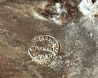 #25. $500. Large Spelter Figural Jug, A. Vibert (1847-1909), 17Wx14H.