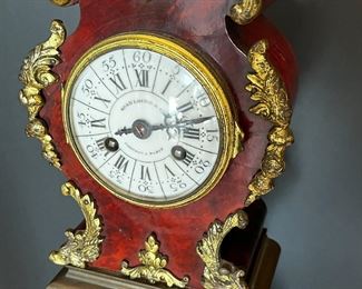 #27. $700. Spaulding & Co. Miniature French Petite Grandfather Clock, marked Chicago & Paris, no keys, 22Hx10x12.