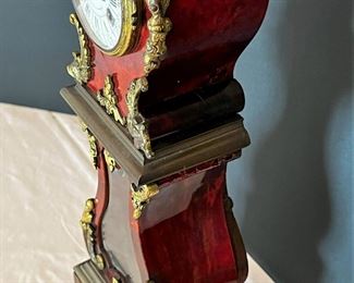 #27. $700. Spaulding & Co. Miniature French Petite Grandfather Clock, marked Chicago & Paris, no keys, 22Hx10x12.