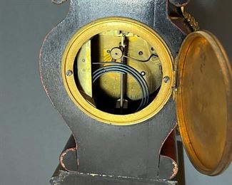 #27. $700. Spaulding & Co. Miniature French Petite Grandfather Clock, marked Chicago & Paris, no keys, 22Hx10x12.