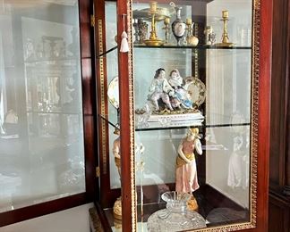 #30. $2,000. Pair of Curio Cases with gilt trim, 90"Hx32"x32".