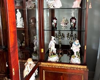 #30. $2,000. Pair of Curio Cases with gilt trim, 90"Hx32"x32".