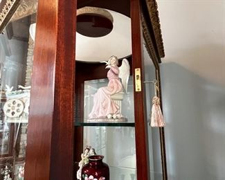 #30. $2,000. Pair of Curio Cases with gilt trim, 90"Hx32"x32".