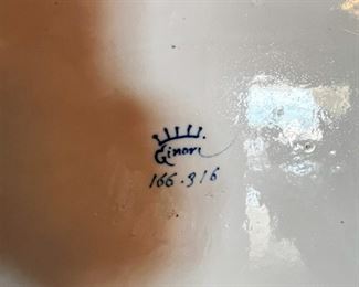 #31. $400. Set of (2) Italian Ginori Platters, marked, 24.5". One plate has a crack through.