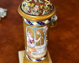 #35. $500. Lot of (5) Champleve & Bronze Small Vases.